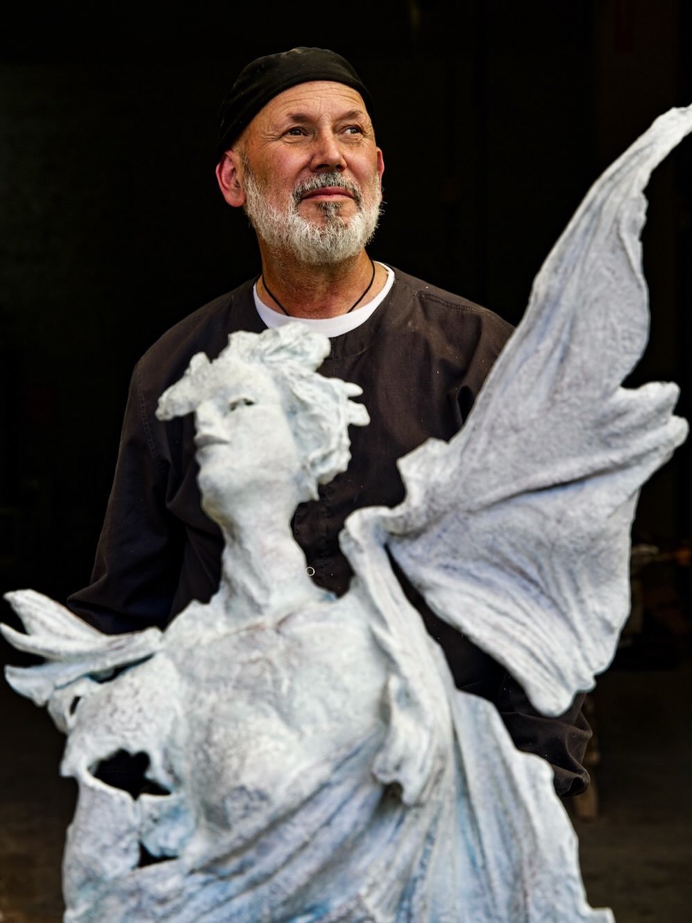 Sovra, unique white patina bronze